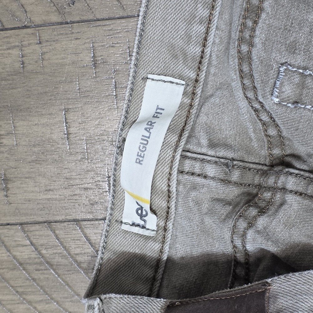 Vintage Lee 90s Regular Fit Jeans 42x30 Tan Khaki 100% Cotton Stained Y2K - Picture 9 of 14